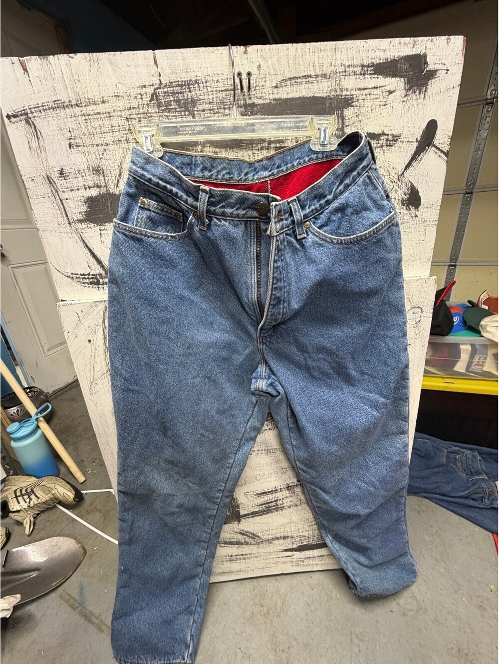 vintage l.l. bean double l relaxed fit fleece lined jeans women